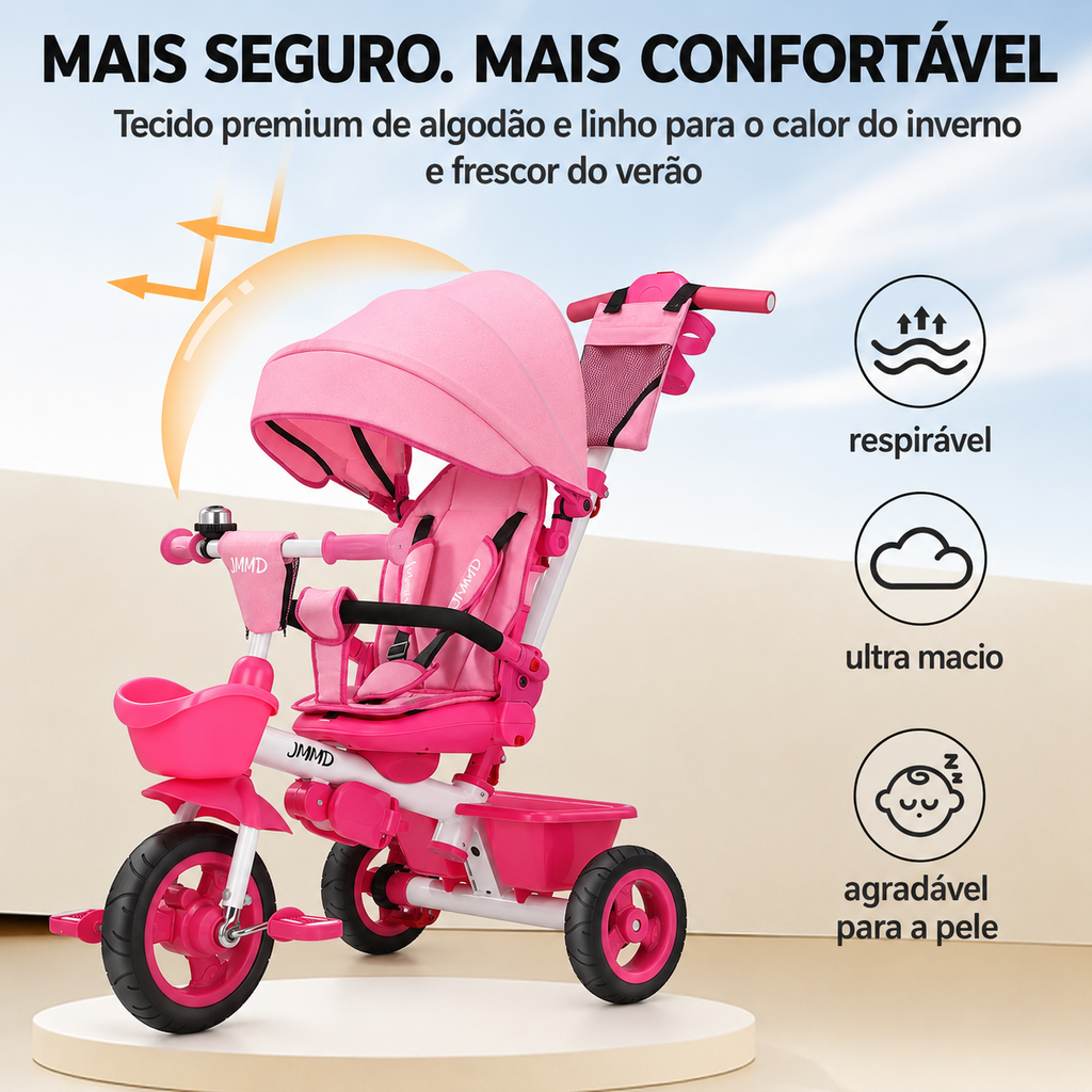 Triciclo Inicial 7 em 1(Não Dobrável)